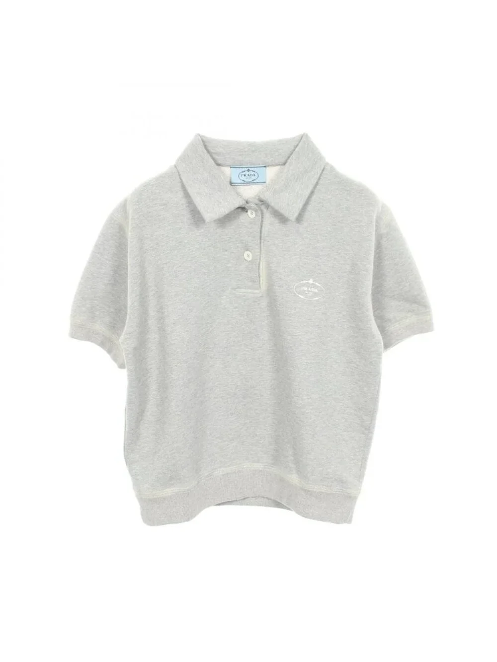 Prada Polo Shirt Cotton Fleece Press Vintage Wash Sweat